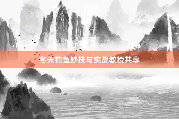 冬天钓鱼妙技与实战教授共享